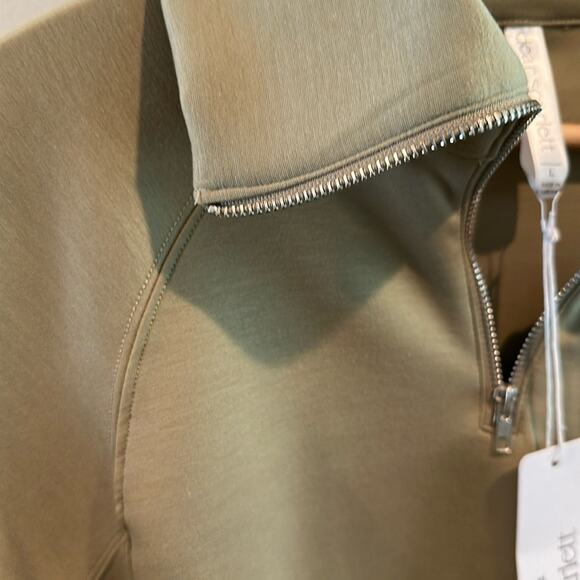 Dear Scarlett Large Sage Green Hamptons Quarter Zip Pullover NWT - Picture 7 of 11